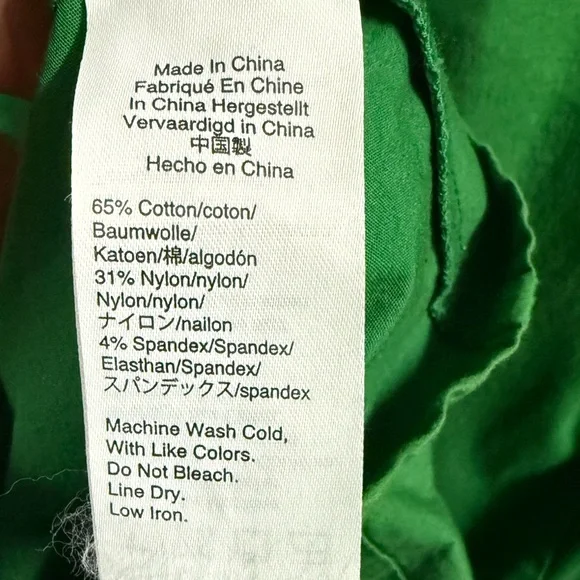 UNIVERSAL STANDARD FOR J.CREW Drop Waist Poplin Dress Green Large - Picture 5 of 6